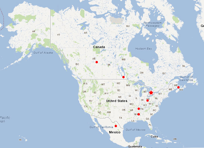 Map of Regional Reps